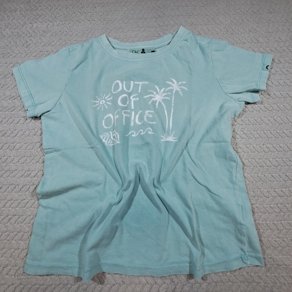 C&C California Girls' Light Blue "Out of Office" Graphic Tee